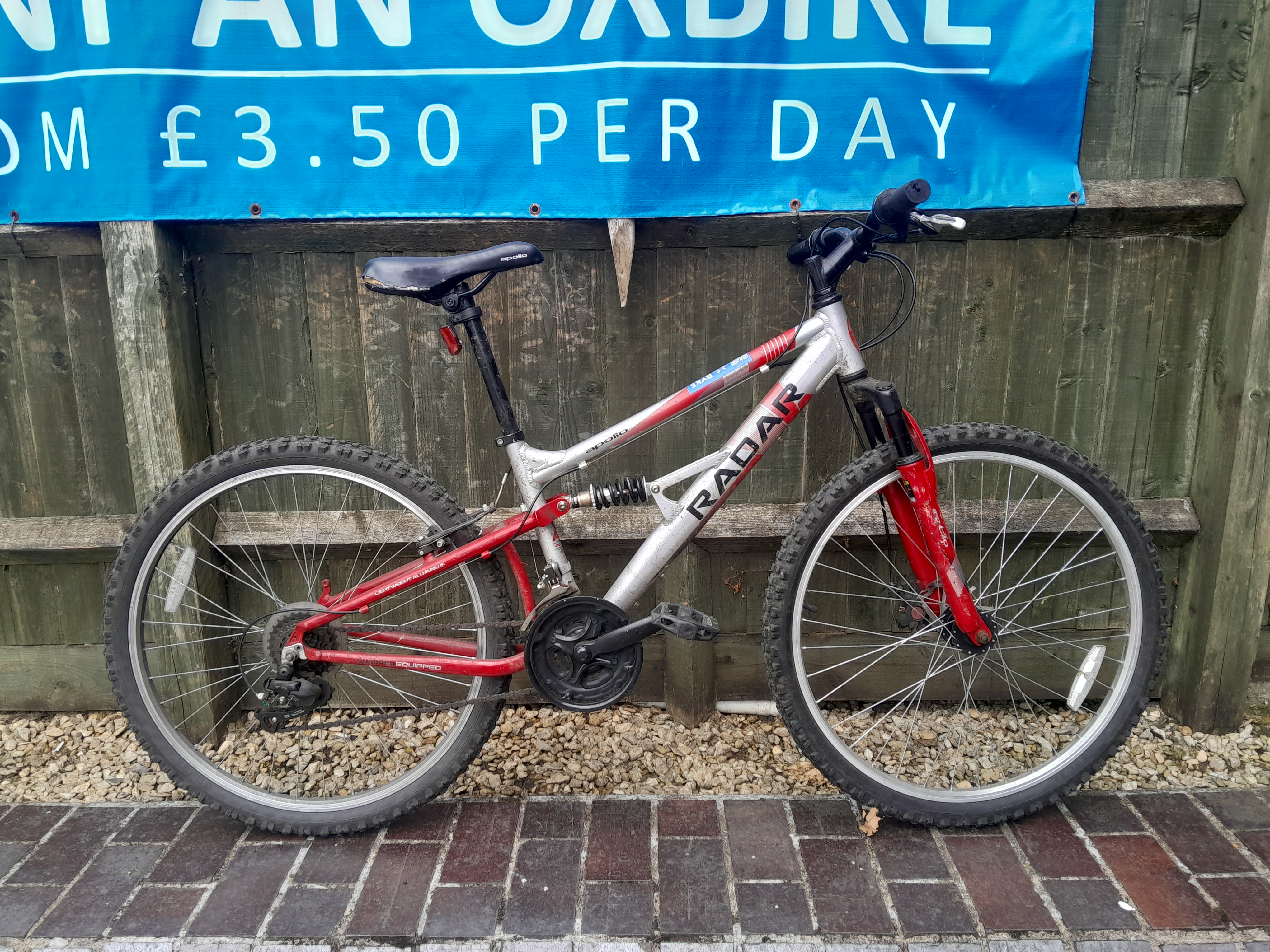 Apollo Radar Red & Silver Refurbished Bicycle - 26 inch