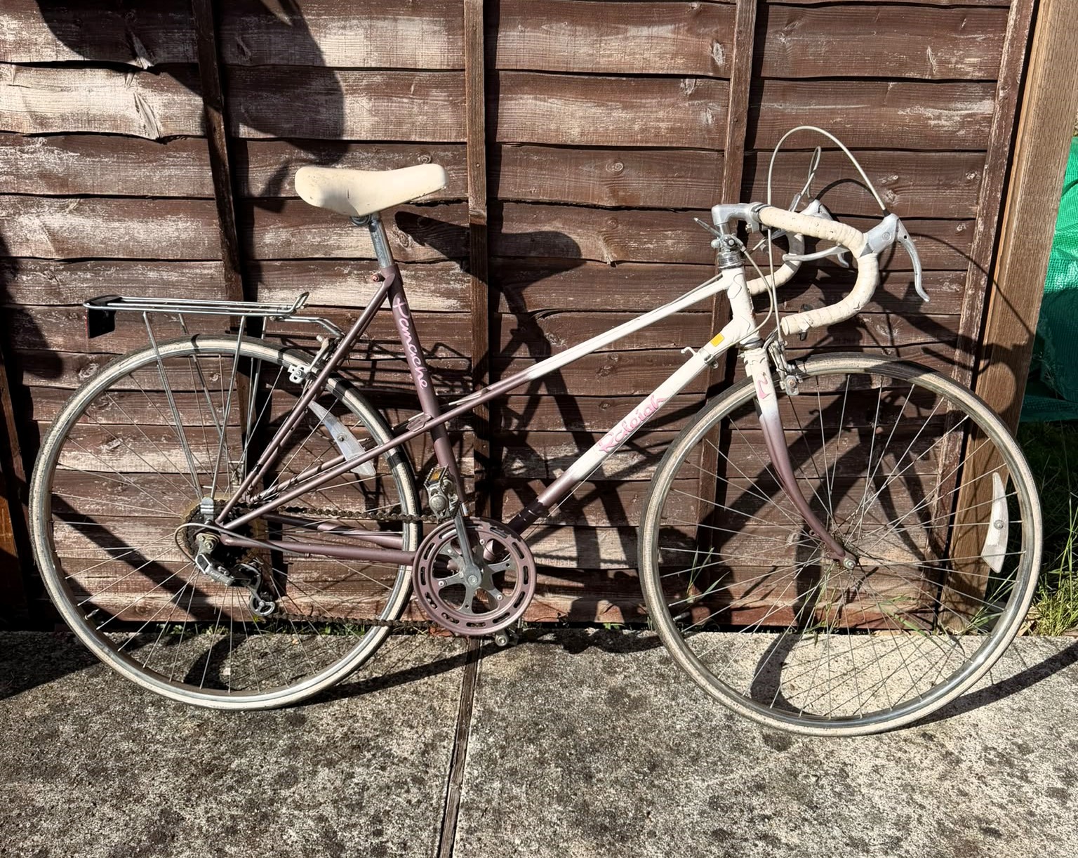 Raleigh Vintage Panache White and Lilac Refurbished Bicycle - 28 inch